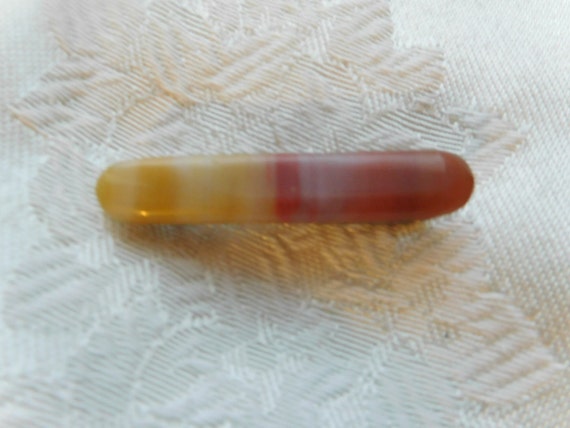Mens 1 1/2" polished petrified wood tie bar. Gift for man. Suit accessories.boys tie bar.