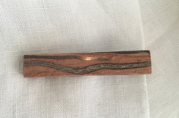 wood tie clip/ banded rhyolite /suit and tie accessories/mens accessories/ gift for man/ free shipping /stone tie clip