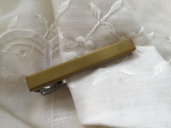 Yellow mens tie clip/dandelion jasper tie clip/dijon color mens suite accessories/ professional attire