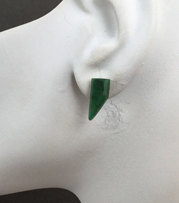 Green stud earrings/ stone studs/ small green aventurine studs/earrings for women/girls jewelry