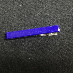 Blue lapis tie clip/deep blue stone tie bar/mens office fashion/professional man/gifts for men/formal attire/groomsmen gifts