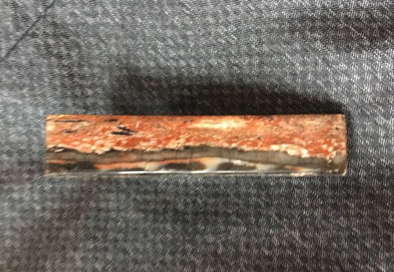Picture jasper tie clip/Natural tie bar/ Men’s suit accessories/Mens stone tie bar/Sunset tie clip/ l