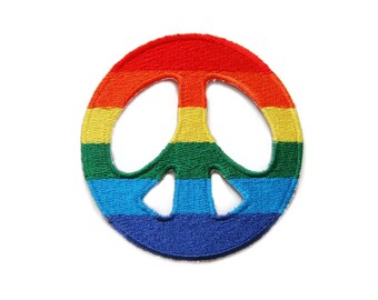 5 Peace Sign Enamel Charms Rainbow Colors E019