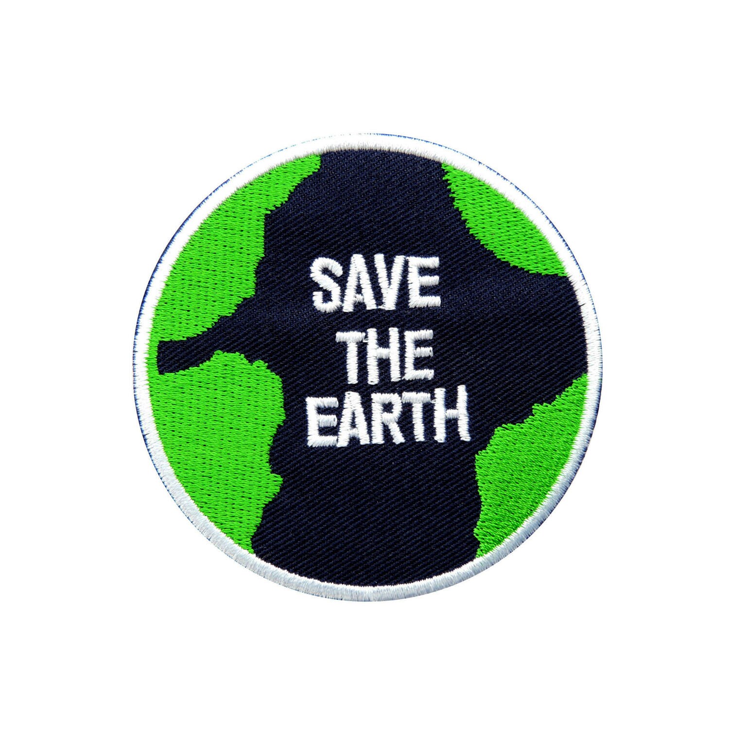 Save The Earth Logo Sign Embroidered Iron On Patch Heat Seal Etsy