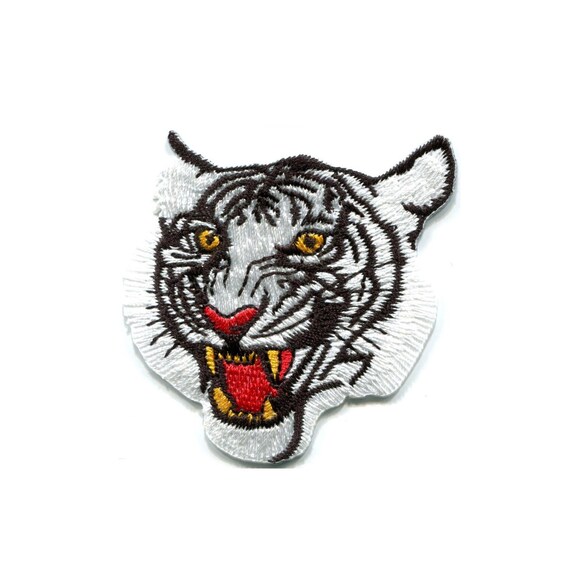 Tigre Blanc Guepard Jaguar Tete Tatouage Brode De Fer Sur Etsy