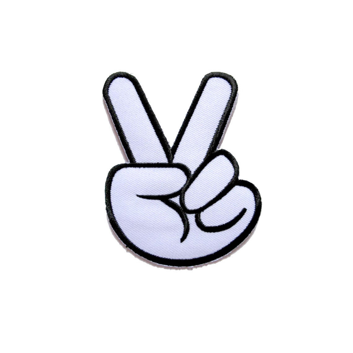 V Victory Hand Sign Embroidered Iron On Patch Heat Seal Etsy