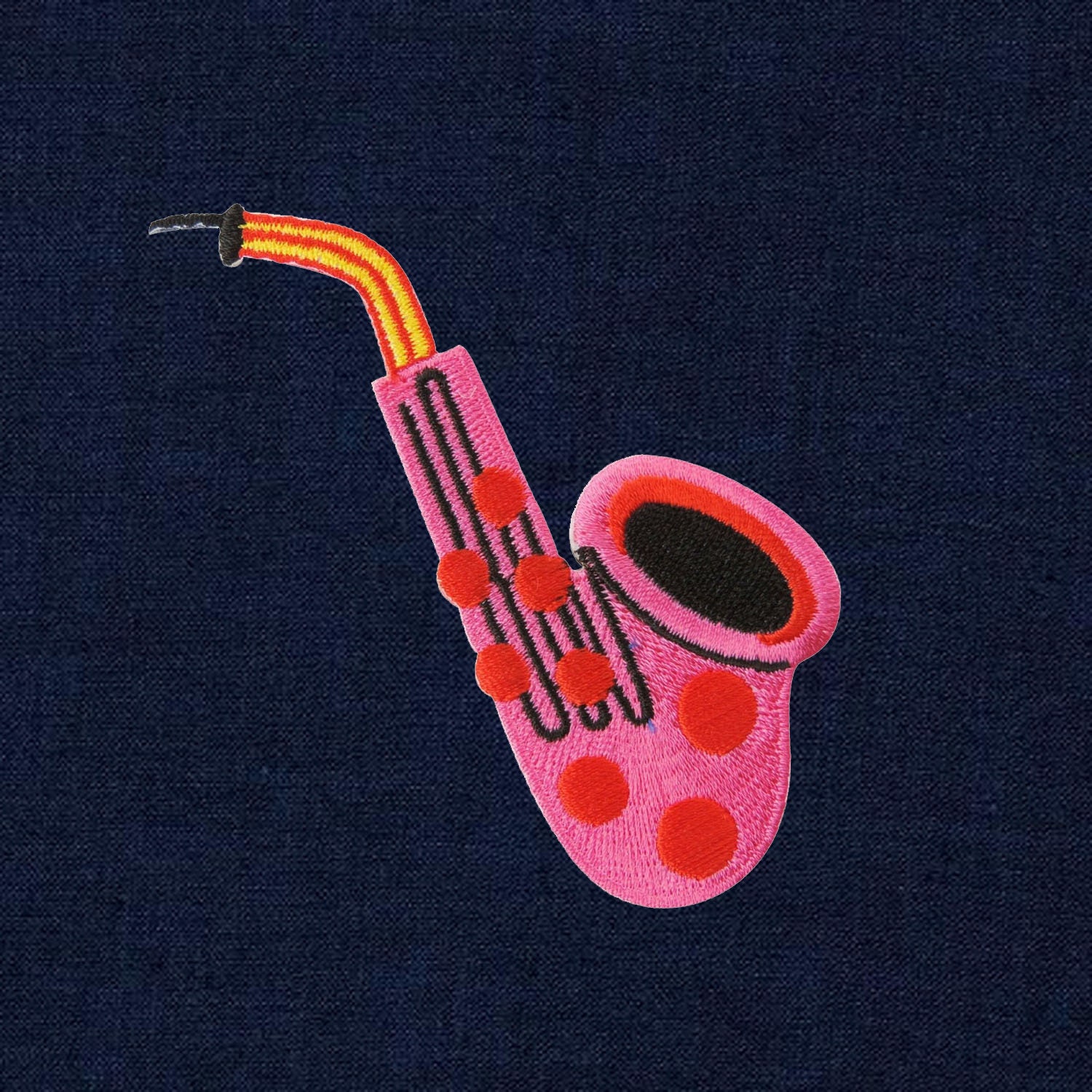 Pink Saxophone Embroidered Iron On Patch Heat Seal Applique Etsy