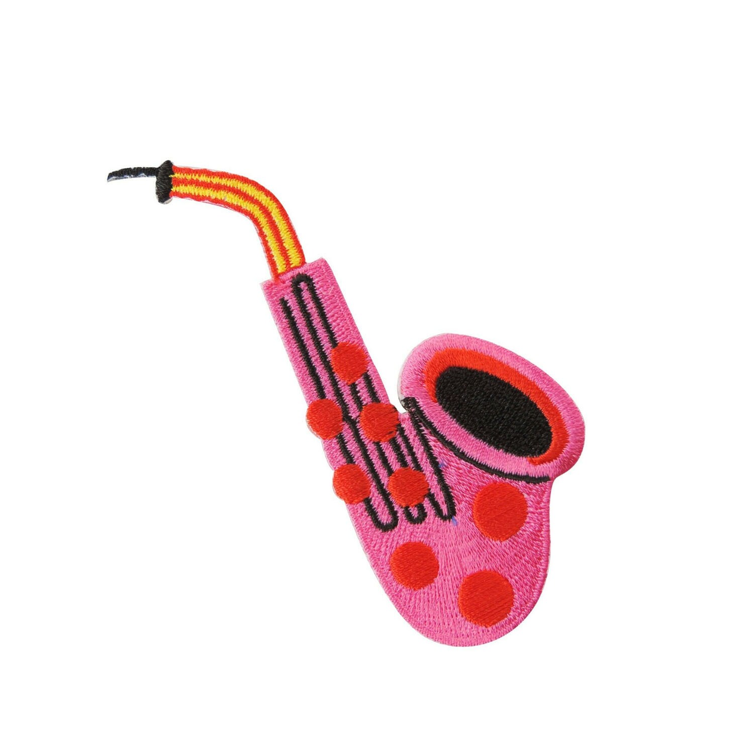 Pink Saxophone Embroidered Iron On Patch Heat Seal Applique Etsy