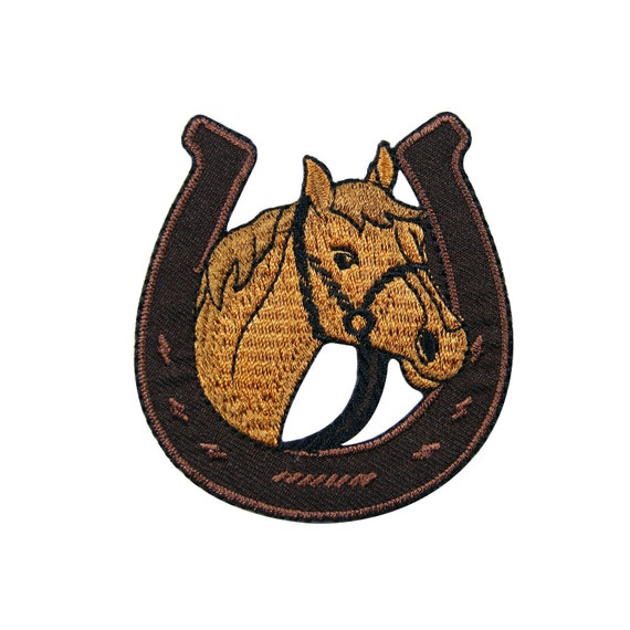 Brown Embroidered Iron On Patch Seal