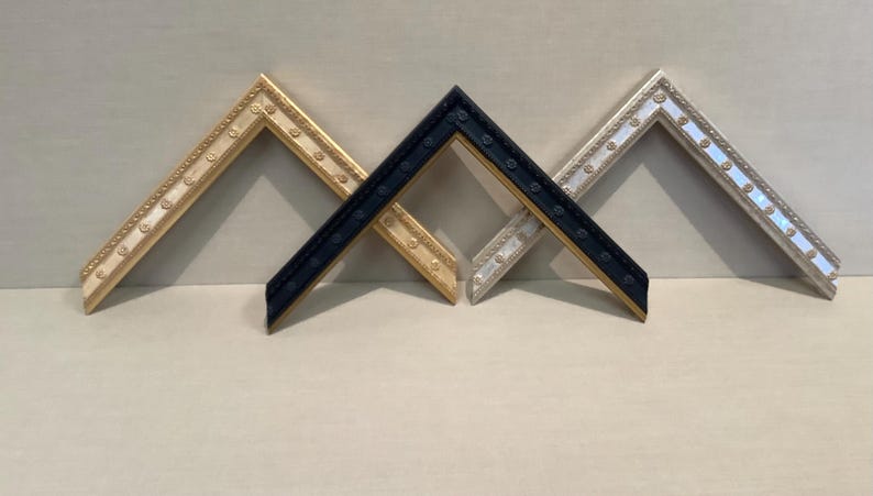 Victorian Style Gold Leaf Frame, Star Flower Emboss, Handmade in Italy ...