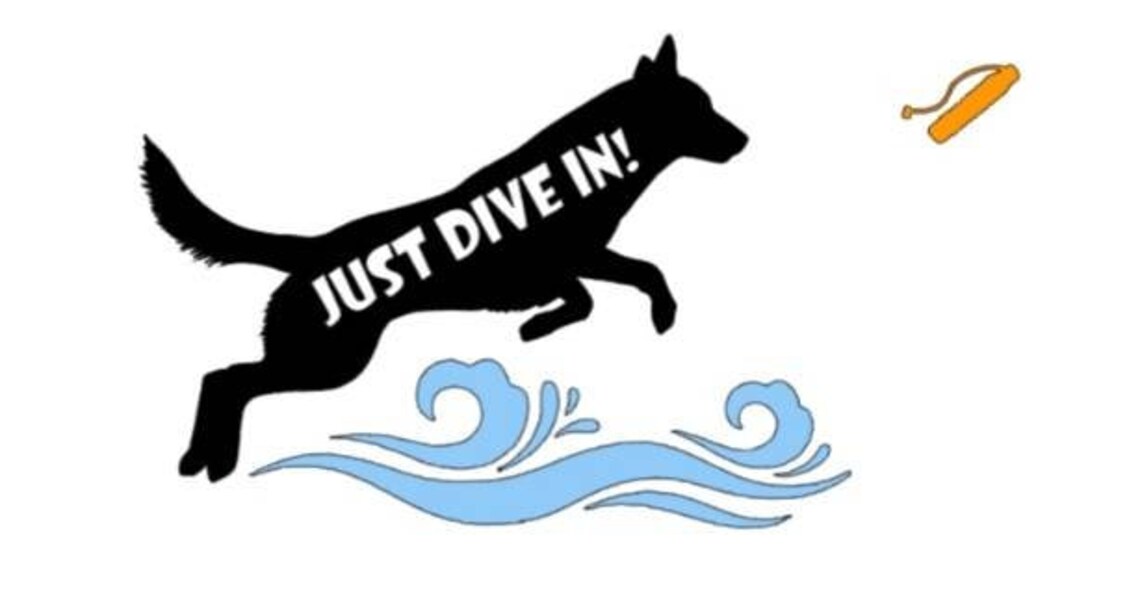 Dog Dock Diving Vinyl Bumper Decal Sticker Indoor and Outdoor Etsy