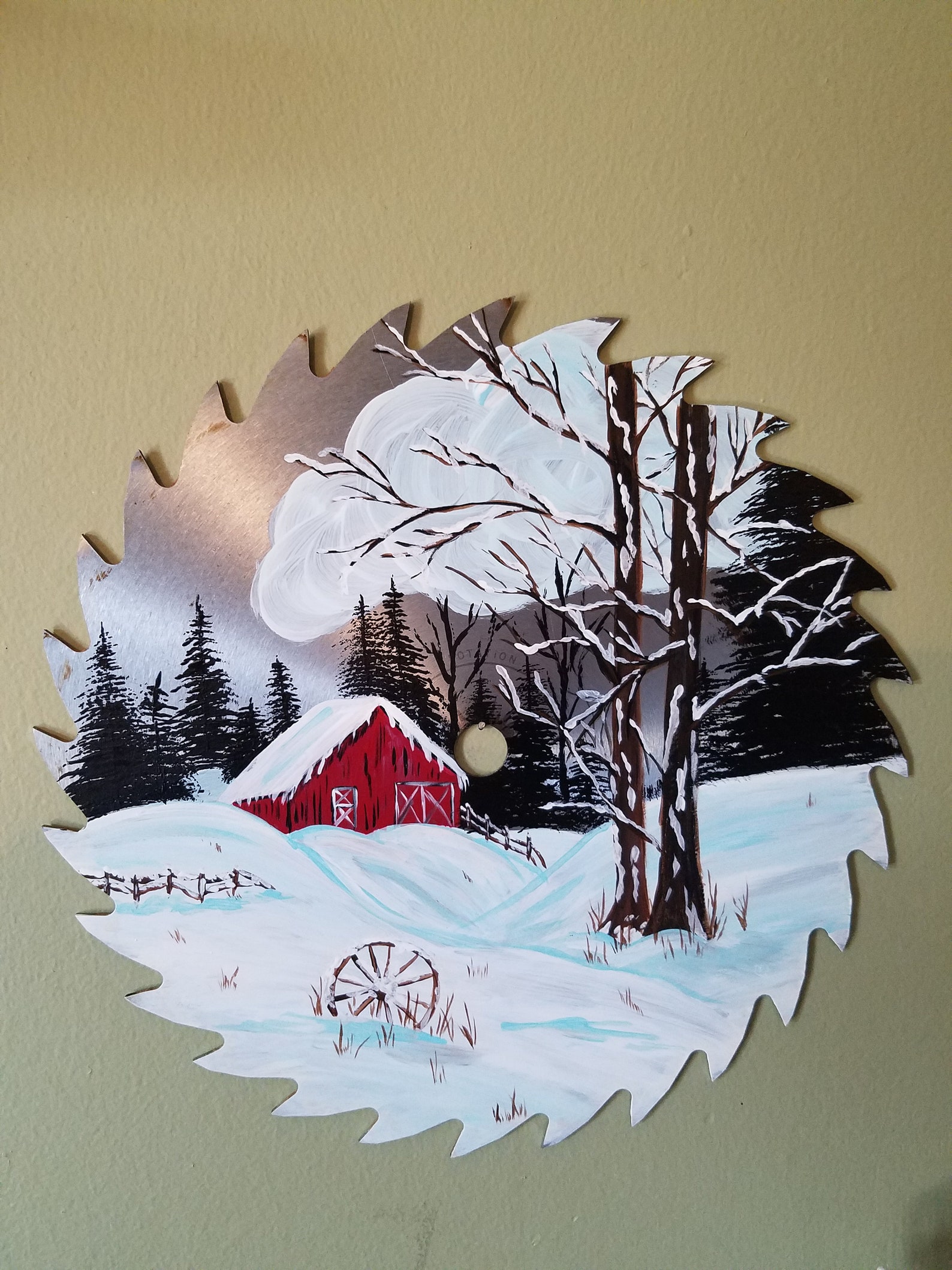 Hand Painted Round Saw Blades Etsy