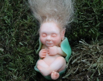 Butterfly Rapunzel.newborn baby elf, small doll