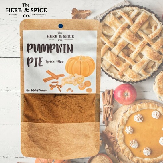 Pumpkin Pie Spice Blend - Autumn Festive Christmas Spice Mix with Cinnamon, Cloves, Ginger, Nutmeg and Allspice - No Sugar - Free Delivery