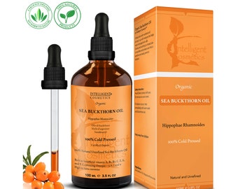 Organic Sea Buckthorn Oil: Cold Pressed, Unrefined, 100% Pure - 100ML