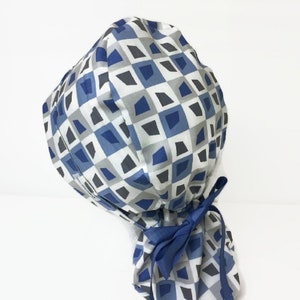 Ponytail Scrub Cap Serenade, OR Hats, Scrub Caps for Women, ORHatsByBonita, Ponytail Scrub Hat, Scrub Cap
