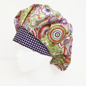 Scrub Cap, Scrub Caps for Women, Lavender Medallions, OR Hats, Scrub Hats, ORHatsbyBonita, Womens Scrub Hats, Surgical Scrub Caps