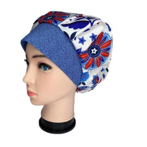 Scrub Cap, Bouffant Scrub Cap Whimsy, Scrub Hat, Scrub Caps for Women, Surgical Cap, OR Hats, Scrub Hats for Women, ORHatsByBonita