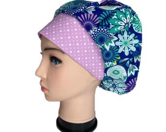Bouffant Surgical Hat - Handmade Bouffant Scrub Cap, Jazzy, ORHatsbybonita