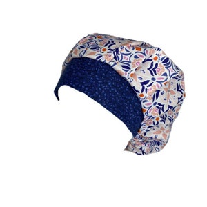 Scrub Cap, Bouffant Scrub Hat Frolicking, Scrub Caps for Women, OR Hats, Scrub Hats for Women, ORHatsByBonita, Surgical Scrub Hat