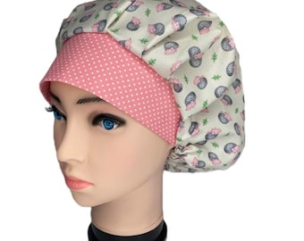Scrub Cap Hoglet, Bouffant Scrub Hat, Scrub Caps for Women, ORHats  Scrub Hats for Women, ORHatsByBonita, Surgical Hat, Surgical Cap