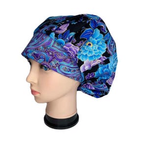 Scrub Cap Petals Bouffant Scrub Hat, Scrub Caps for Women, ORHats, Scrub Hats for Women, ORHatsByBonita, Surgical Hat, Surgical Cap