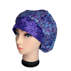 Scrub Cap Purple Passion, Scrub Hat, Surgical Hat, Surgical Cap, Nurse OR Hat, OR Hats, Scrub Hats for Women, ORHatsByBonita
