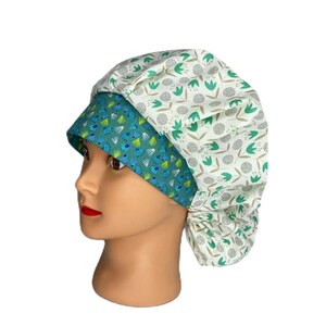 Scrub Cap Please Leaf, Bouffant Scrub Hat, Surgical Hat, Surgical Cap, Nurse OR Hat, OR Hats, Scrub Hats for Women, ORHatsByBonita
