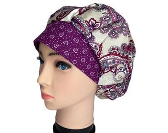 Bouffant Scrub Cap: Swirly, Handmade Cotton Bouffant, ORHatsbybonita