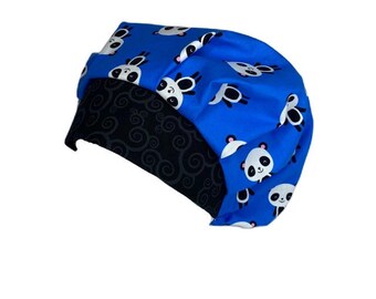 Scrub Cap, Bouffant Scrub Hat Blue Panda, Scrub Caps for Women, OR Hats, Scrub Hats for Women, ORHatsbyBonita