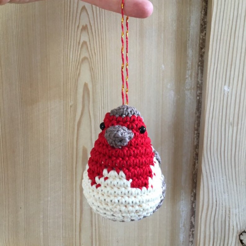 Crochet robin Christmas decorations hanging robin  Etsy