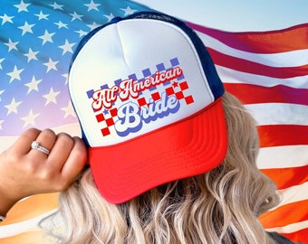 4th of July Bachelorette Party Hats, All American Bride Babe