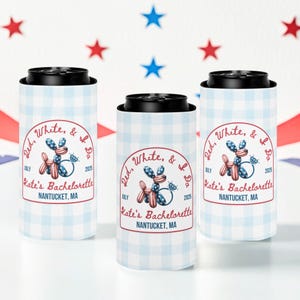 4th of July Bachelorette Party Favors, Fourth of July Can Cooler, Independence Day Bridal Shower, Red White I Do Patriotic Bridesmaid Gift