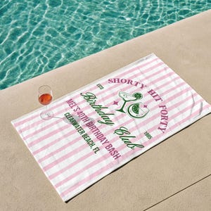 40th Birthday Custom Pool Towel