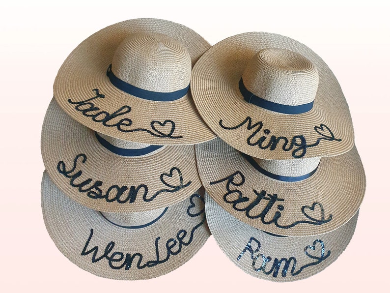 Personalized Sun Hat Custom Name Beach Hat Birthday Gifts Etsy