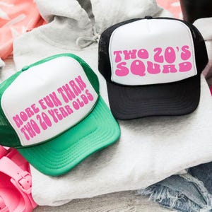 40th Birthday Hats For Women, More Fun Than Two Twenty Year Olds Two 20s Squad Trucker Hat, 40th Birthday 40th Gift For Group, Birthday Trip