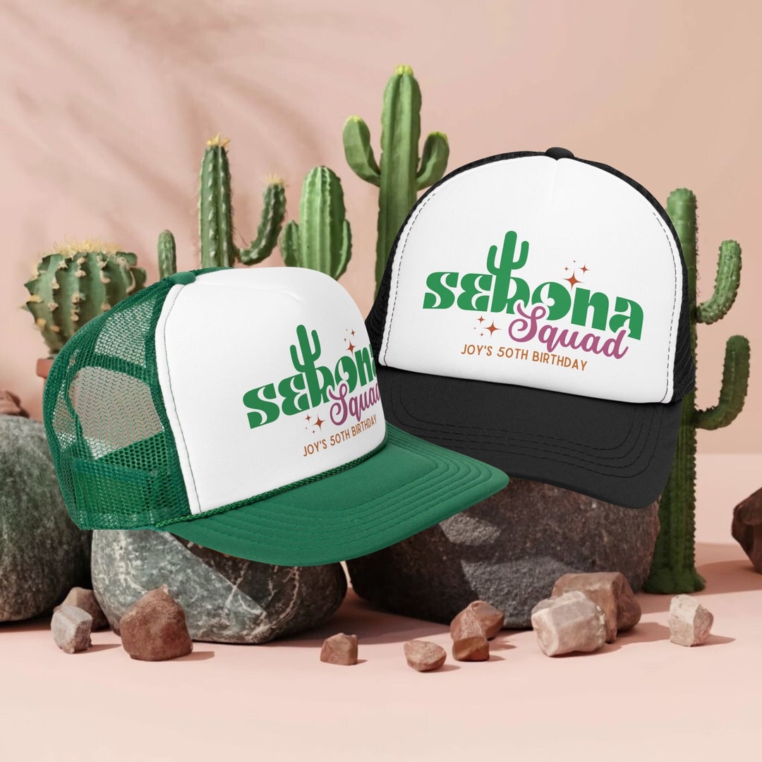 Sedona 50th Birthday Squad Hats, Sedona Arizona Party Favor, Hello 50