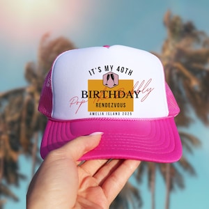 40th Birthday Party Hats, Veuve Champagne Party Favors, Birthday Beach Hat, Veuve Personalized Birthday Cap, 40th Birthday Gifts For Women