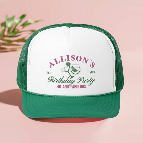 40th Birthday Trucker Hat 40 And Fabulous Custom Beach Trucker Hats Birthday Day Drinking Hat Girls Trip Gifts Mexico Birthday Trip Etsy