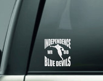 Custom Football Personalized Window Decal Quarterback Running Back Offense Defense Center Variations