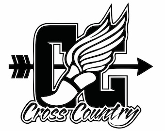 Artistic Cross Country Runner Window, Mirror, Locker, Decal