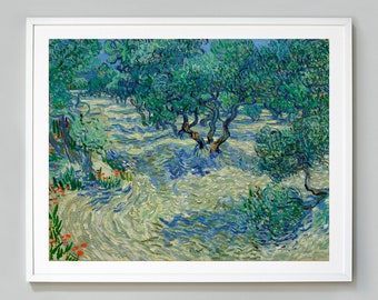 Vincent van Gogh Print, Olive Orchard, 1889, Van Gogh Painting, Museum Quality Giclee Art Print