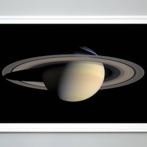 Saturn Rings Space Print, Cassini Orbiter Spacecraft, NASA Space Photo, Museum Quality Photo Art Print, Giclee Print