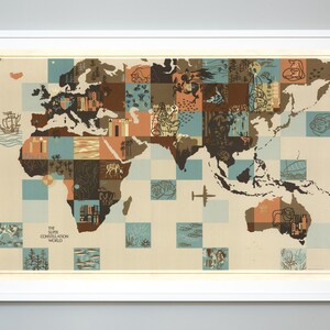 Eastern Hemisphere Vintage Airline Map Print