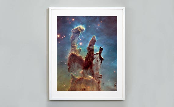 Pillars of Creation PHOTO Hubble Telescope Eagle Nebula Space Art Print 5x7
