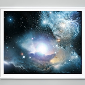 Quasar Space Art Print: Museum Quality Universe Illustration