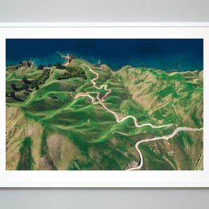 D&#39;Urville Island Photo Print: New Zealand Rolling Hills Landscape