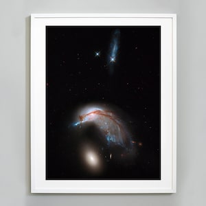 Arp 142 Print, Penguin Guarding Its Egg Print, NASA Hubble Telescope Space Photo, Wall Art, Museum Quality Print