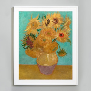 Vincent van Gogh Sunflower Print, Still Life: Vase with Twelve Sunflowers, 1889, Museum Quality Art Print Home Decor