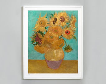 ゴッホのアイリスのプリント、静物画：アイリスのある花瓶、1890